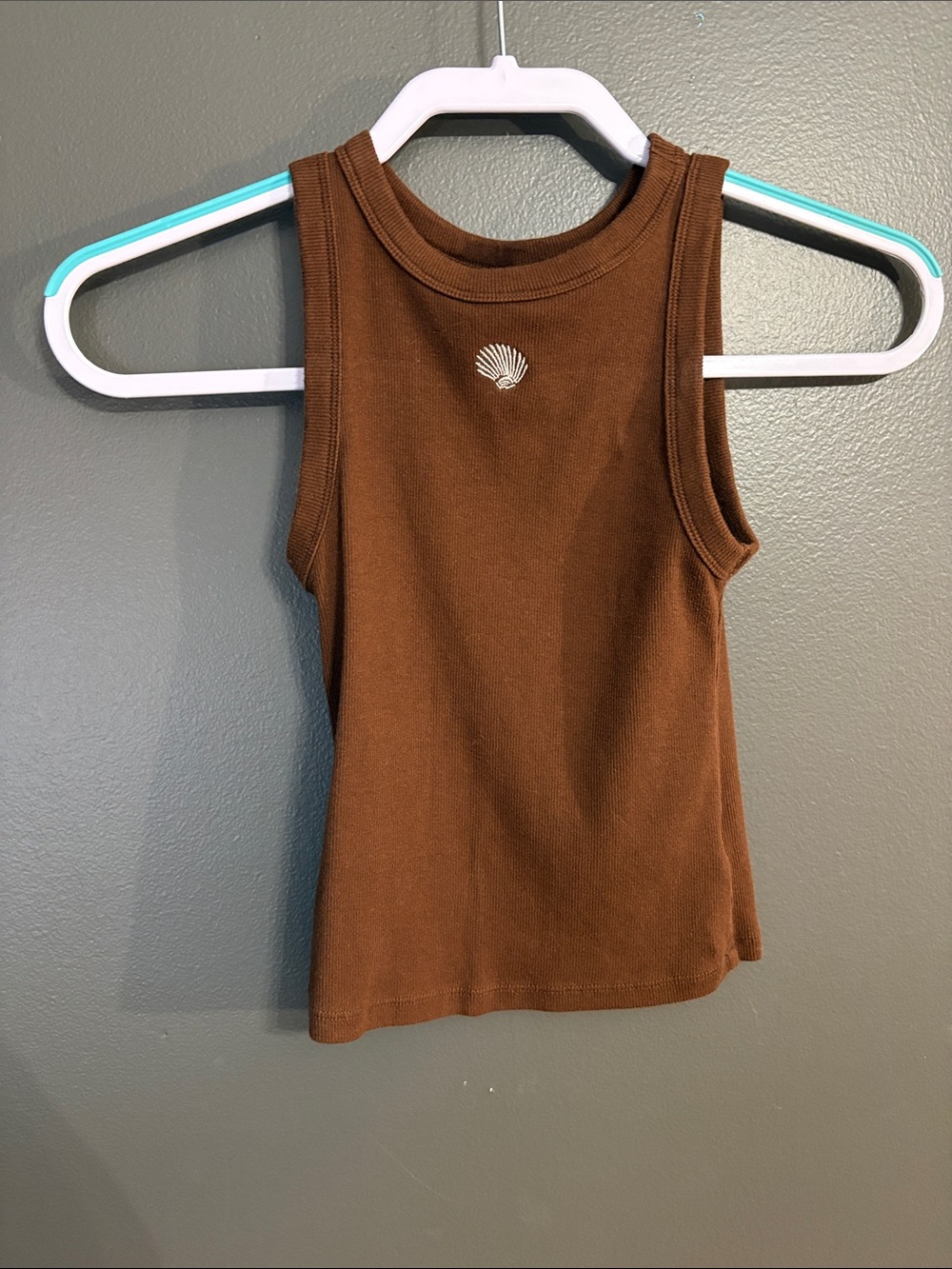 a new day Brown Ribbed Shell Tank Top for Kids